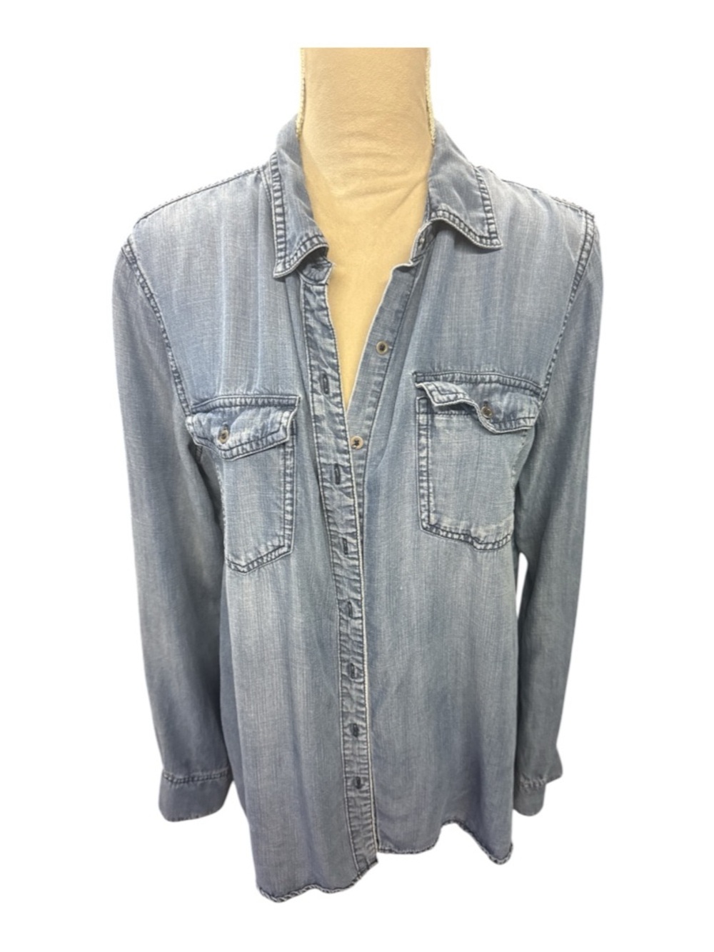 Buffalo David Bitton Light Blue Denim Button-Down Shirt